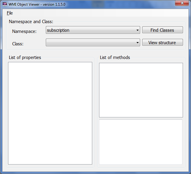 WMI Object Viewer 1.1.5.0 screenshot